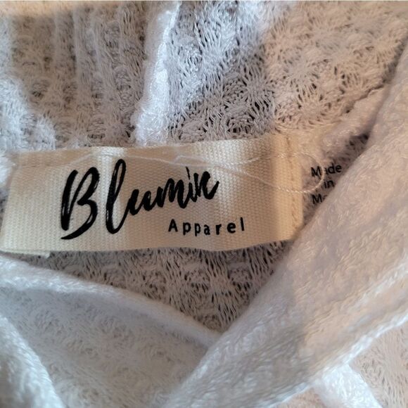 Blumin Apparel NWT Oversized Waffle Hoodie Breathable Summer Top Pockets - Picture 5 of 8